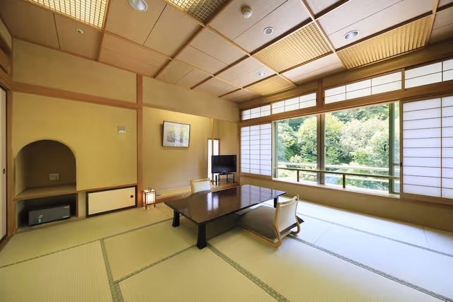 Japanese-style room 12 tatami private hot spring bath, Non Smoking