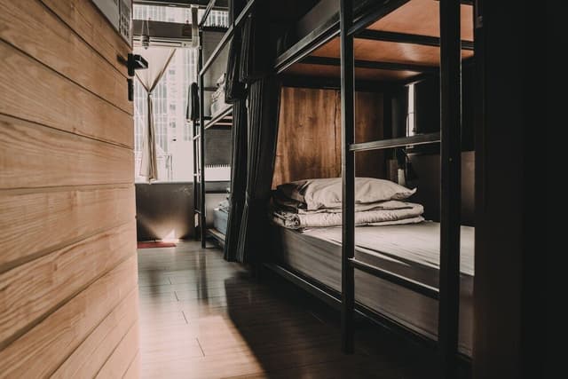 8 Bunk beds - 8 Beds Mixed Dormitory with Curtain, City View