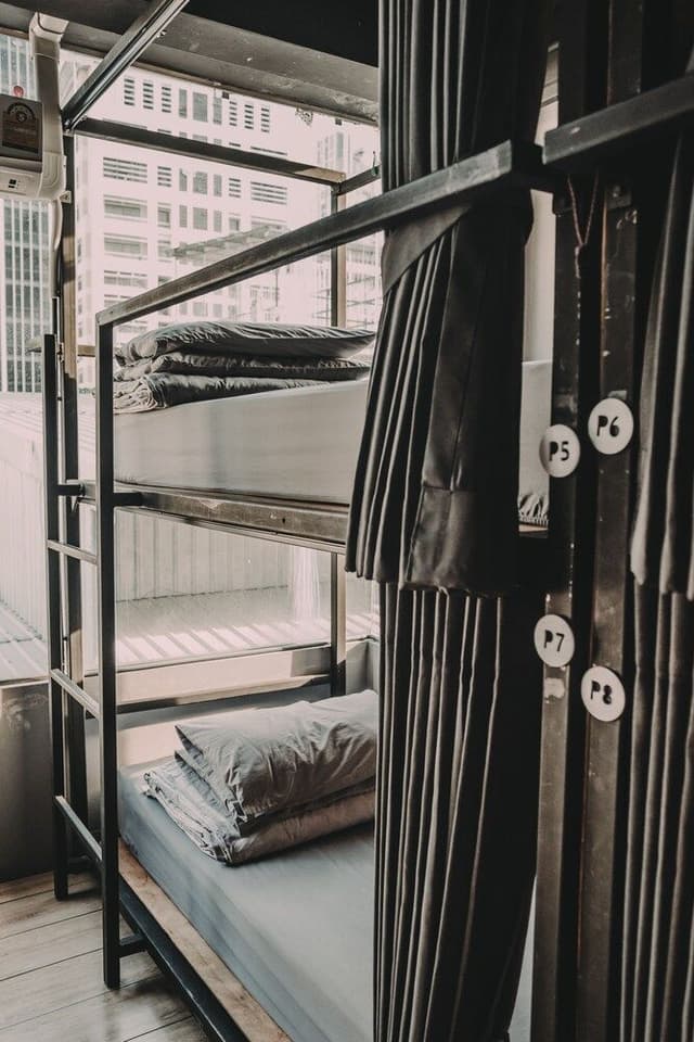 8 Bunk beds - 8 Beds Mixed Dormitory with Curtain, City View