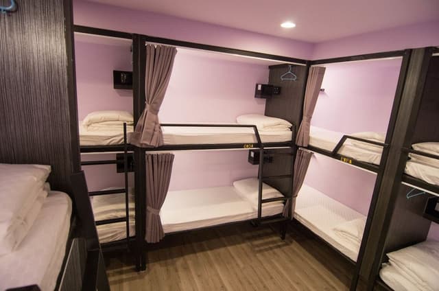 Shared Dormitory, Mixed Dorm, Shared Bathroom (6 Bunk Beds)