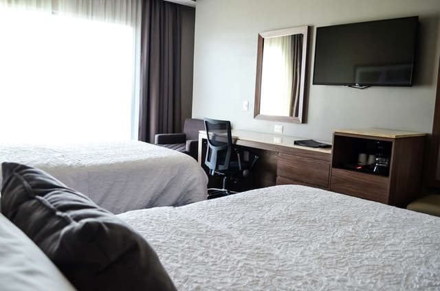 2 DOUBLE BEDS W/REFRIGERATOR NS