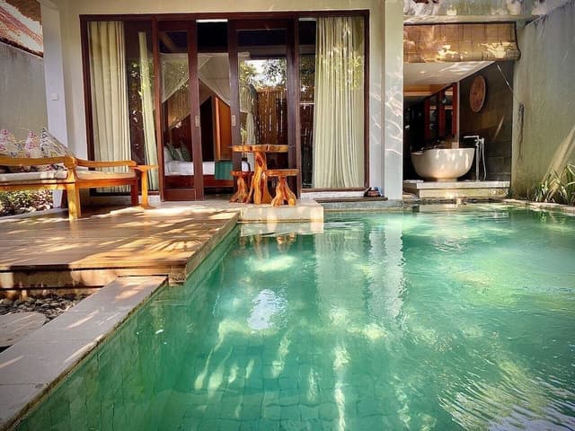 Premier Villa, 1 King Bed, Private Pool, Garden Area