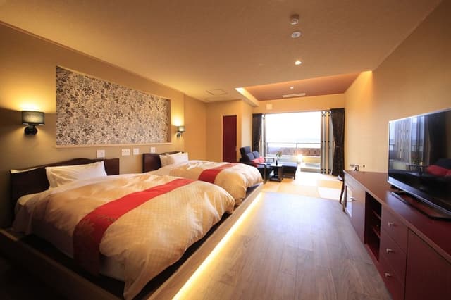 [Annex]A Deluxe Twin with Open-Air Bath, Dinner included, Non Smoking (No one under 13 is admitted)