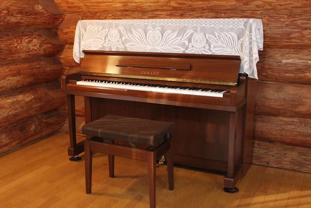 Log House with Piano