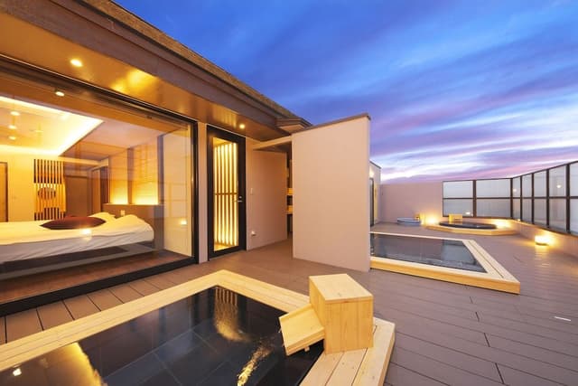 Guest room with new open-air bath [Kinpou] - 3 types of open-air baths and sauna, Non-smoking