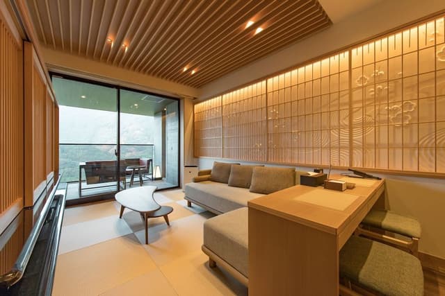 [Residential Villa with Open-Air Bath OUSHUKU Japanese-Western Room] DELUXE [Non Smoking]