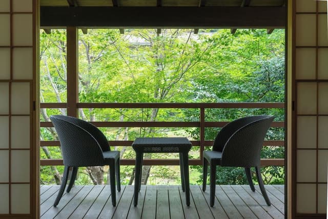 [Murou] Japanese Western Style Room with 2 Open-air baths (Stone bathtub and Wooden bathtub)