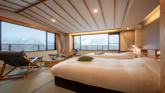 [Mountain Side Luxury] Guaranteed Corner Room on 3rd Floor, Japanese-Modern Twin, Non-Smoking