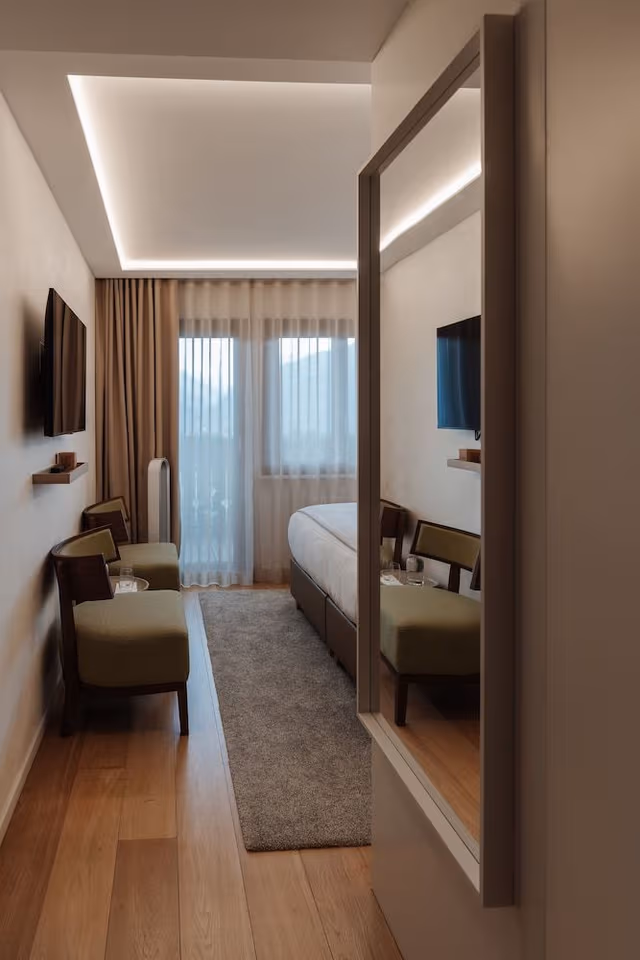 Panoramic Double Room, 1 King Bed, Balcony, Mountain View