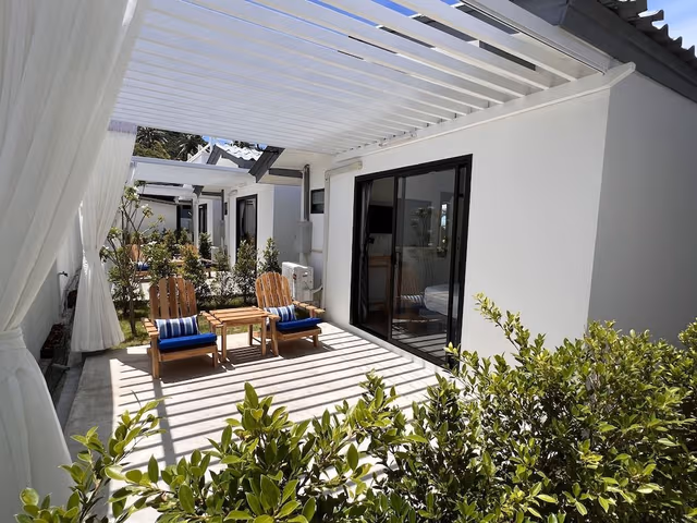 Standard Double Room, 1 Queen Bed, Terrace, Garden View