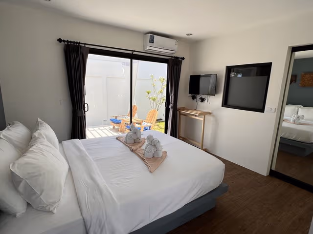 Standard Double Room, 1 Queen Bed, Terrace, Garden View