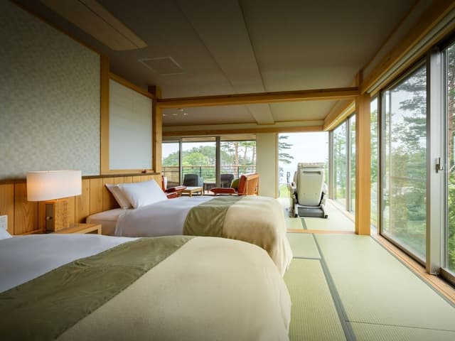 Japanese Western Style Room with Private Open-air Bath for 3 Guests, 2F