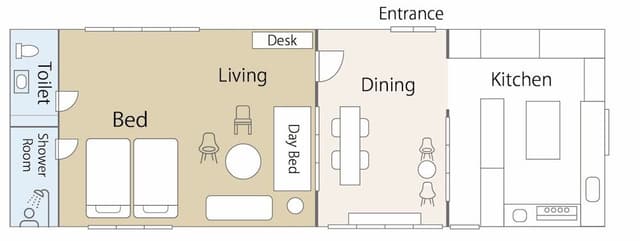 Luxury Cottage, 1 Bedroom, Kitchen, Garden View