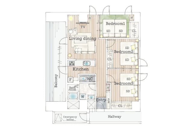 Premium Apartment, 3 Bedrooms, Non Smoking, City View