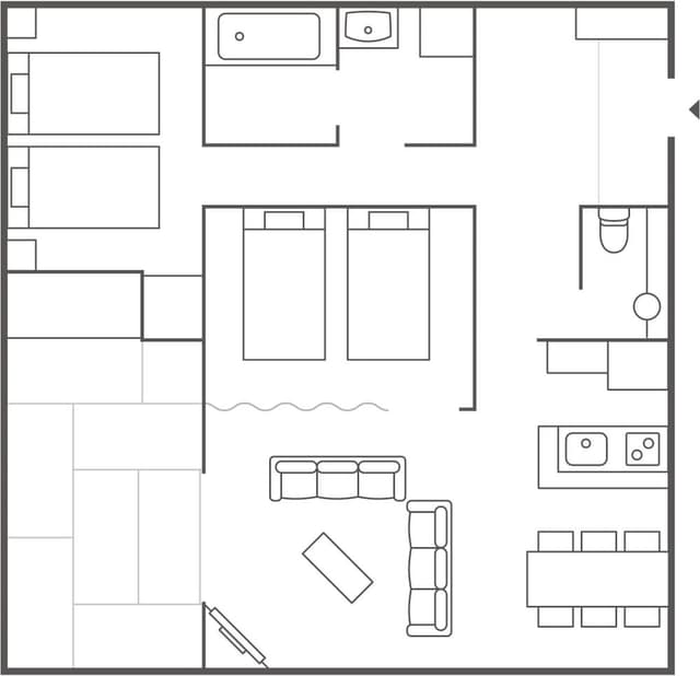 Three Bedrooms House