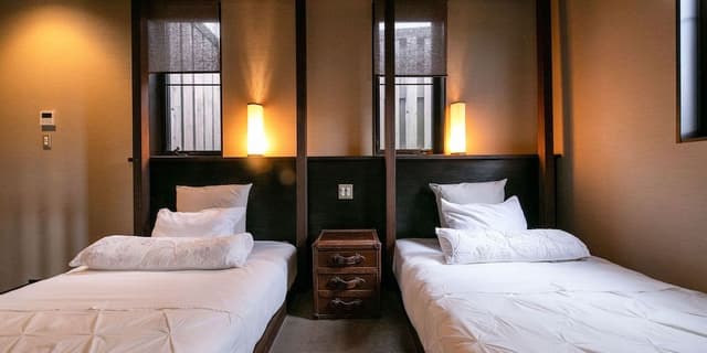 Japanese Western Style Twin Room with Open-air Bath, Annex Building (Hidari), Non Smoking