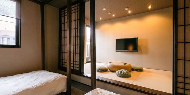 Japanese Western Style Twin Room with Open-air Bath, Annex Building (Hidari), Non Smoking