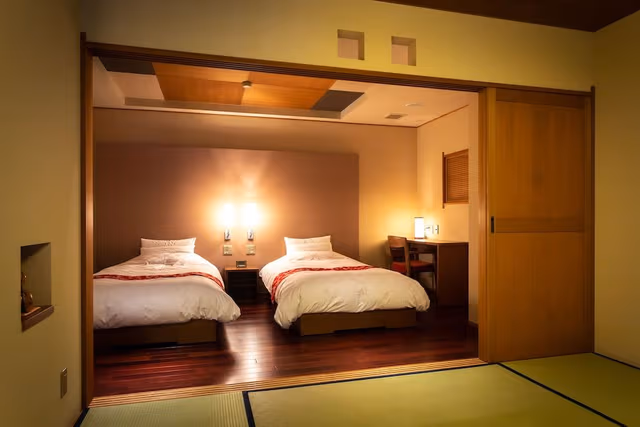Japanese Western Style Room for 5 Guests with Semi-open-air Bath (Type C & D)