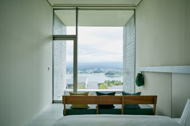 Family room with mountain view