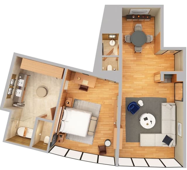 Langley Park View, 1-Bedroom Suite, 1 King Bed