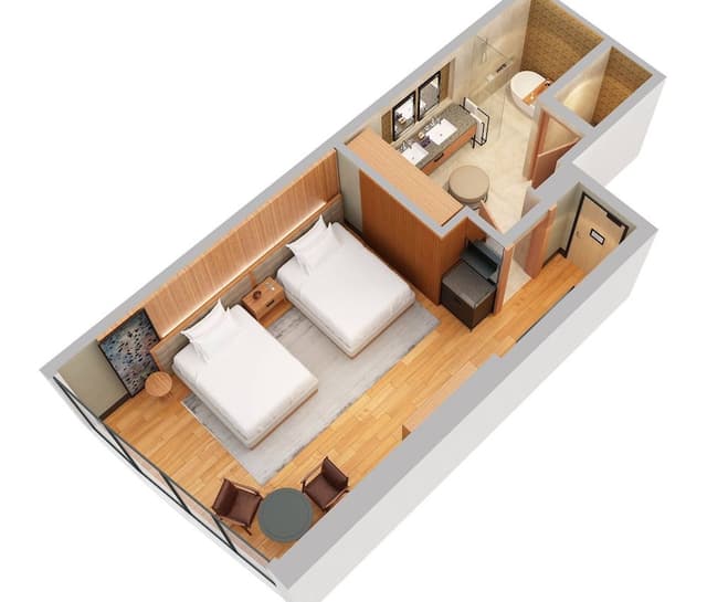 Swan River View, Premium Guest Room, 2 Double Beds