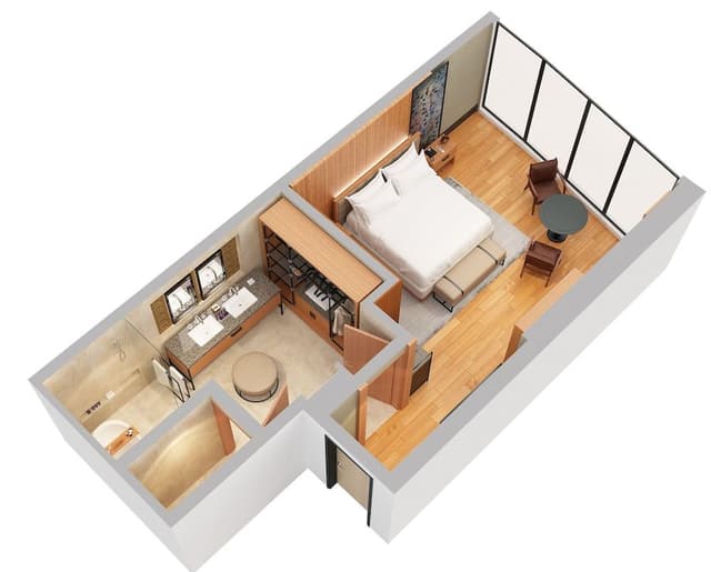 Swan River View, Premium Guest Room, 2 Double Beds