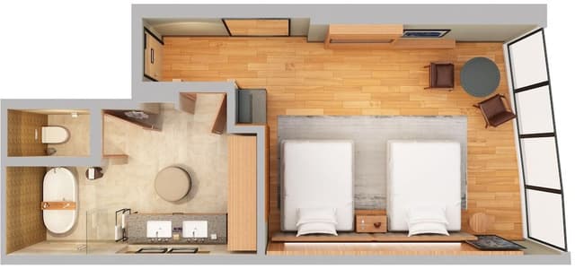 City View, Guest Room, 2 Double Beds