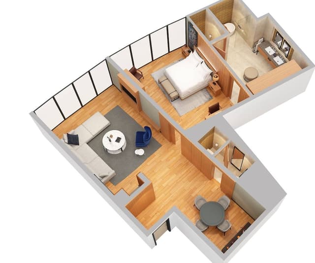 Langley Park View, 1-Bedroom Suite, 1 King Bed