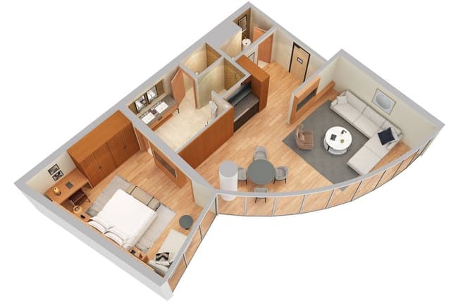 Elizabeth Quay River View, 1-Bedroom Suite, 1 King Bed