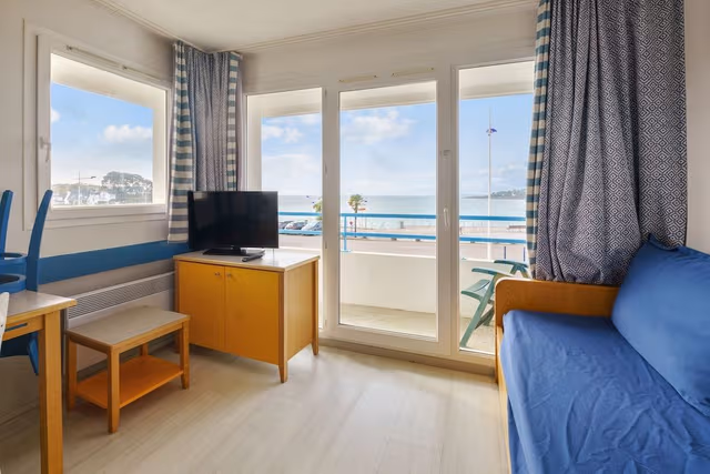 Studio 4 people - 1 sleeping alcove - Balcony - Sea view