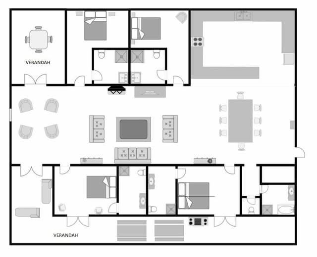 House, 4 Bedrooms, Balcony