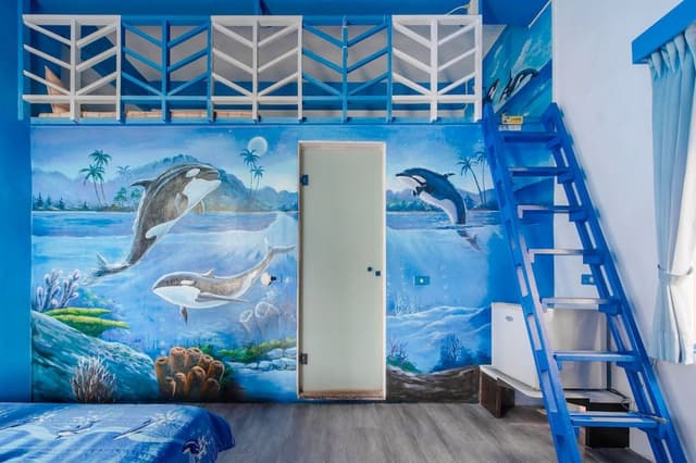 Four-person room in the building