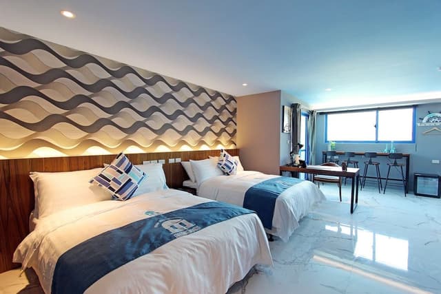 Comfort Quadruple Room, 2 Double Beds, Partial Sea View