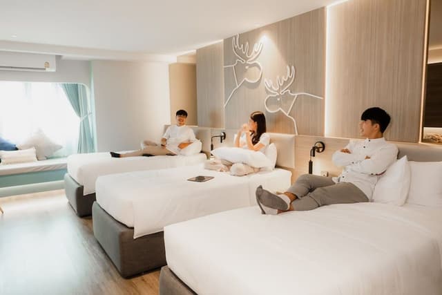 Triple Bed with Shower
