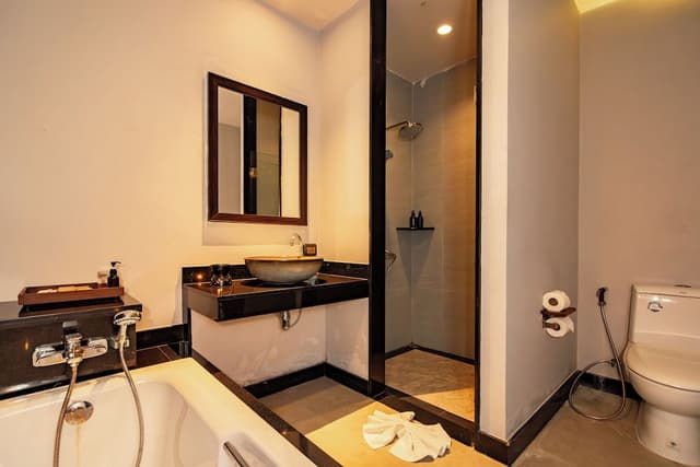 Deluxe triple room with private pool