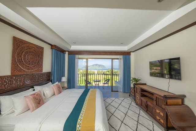 Deluxe Twin Room, 2 Double Beds, Sea View