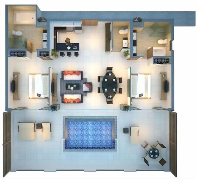 Two Bedroom Private Pool Penthouse