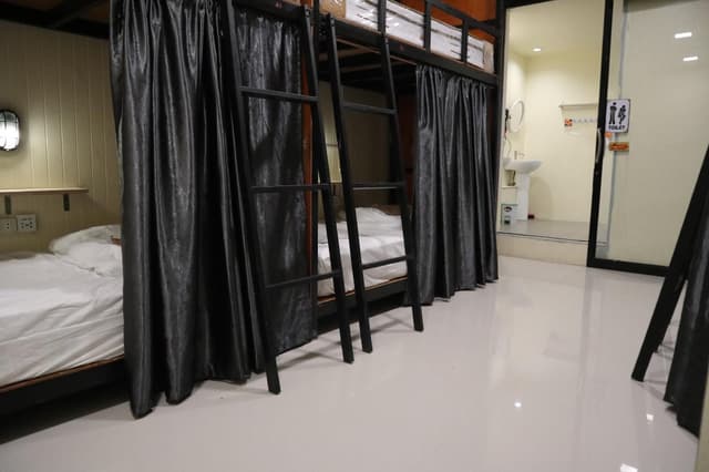 Bed in 8 Bed Mixed AC Dormitory Room with Shared Bathroom