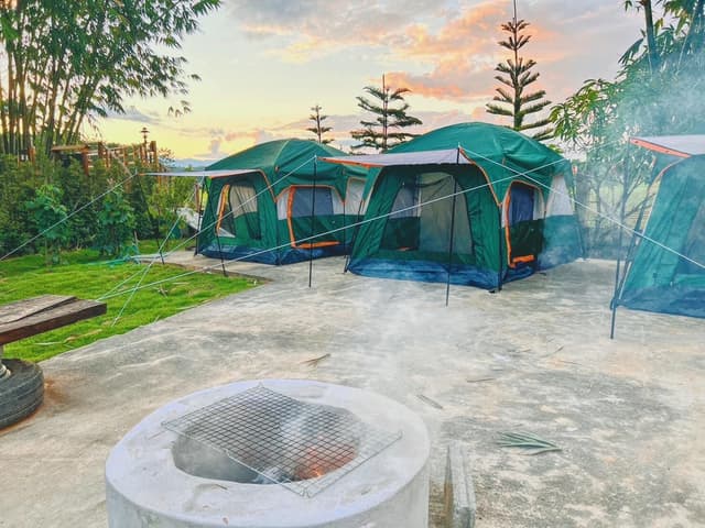 Tent with Shared Bathroom