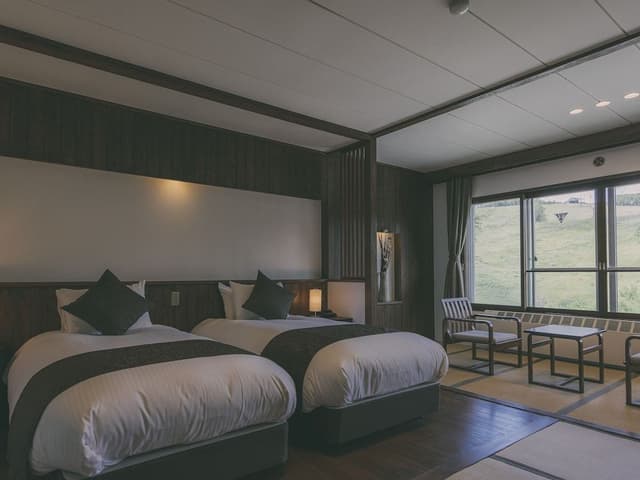 Japanese Modern Room with 2 single beds - Ski slopes View - Toilet only, Non Smoking