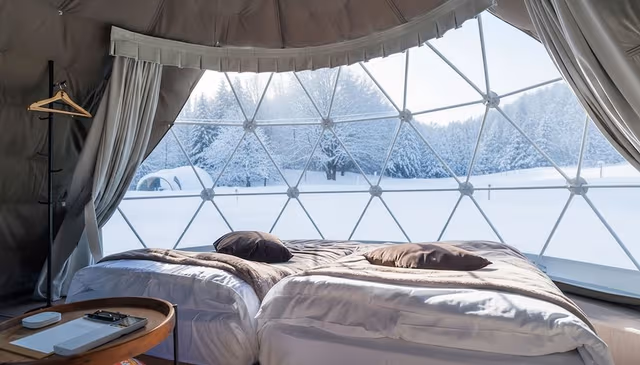 Single Dome, 2 Beds Check-in: 2:00 PM / Check-out: 10:00 AM.