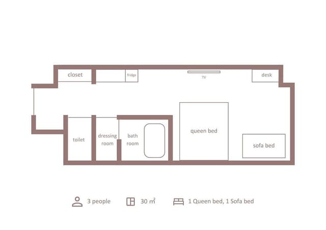 Comfort Twin Room, 1 Queen Bed with Sofa bed, Non Smoking, Refrigerator