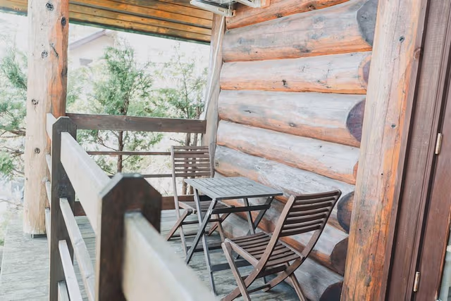 Deluxe Twin Room, Non Smoking, Private Bathroom (122,123 Log Hotel, 2F, Open Ceiling)