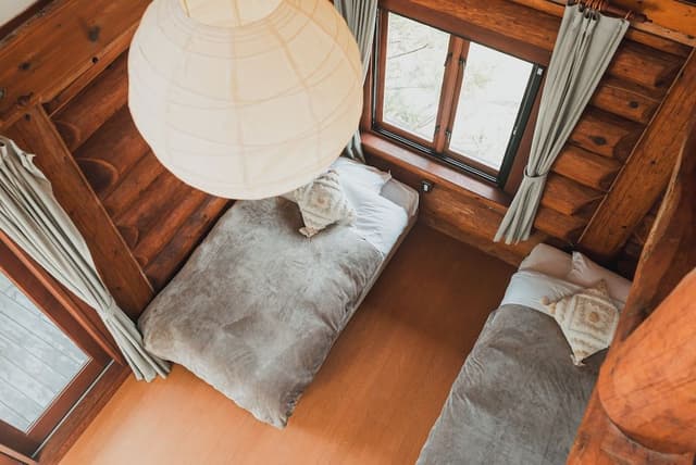 Deluxe Twin Room, Non Smoking, Private Bathroom (122,123 Log Hotel, 2F, Open Ceiling)