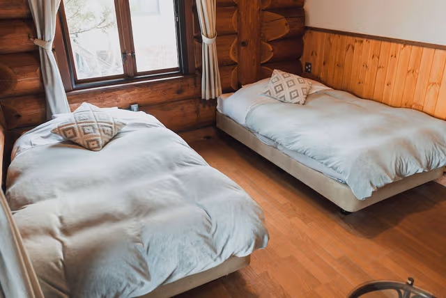Deluxe Twin Room, Private Bathroom (112-115, Log Hotel, 1F)