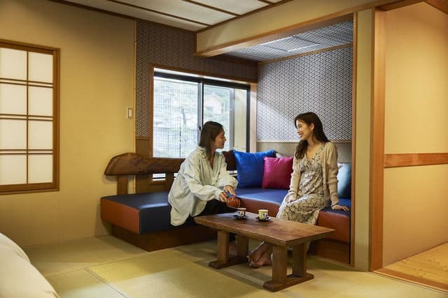 Japanese-Style Twin Room with private indoor hot spring
