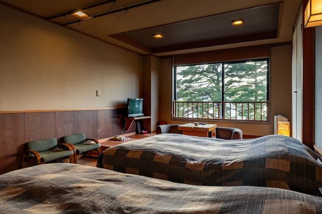 Lake Tazawa view Japanese/Western-style room with low bed twin,Non smorking