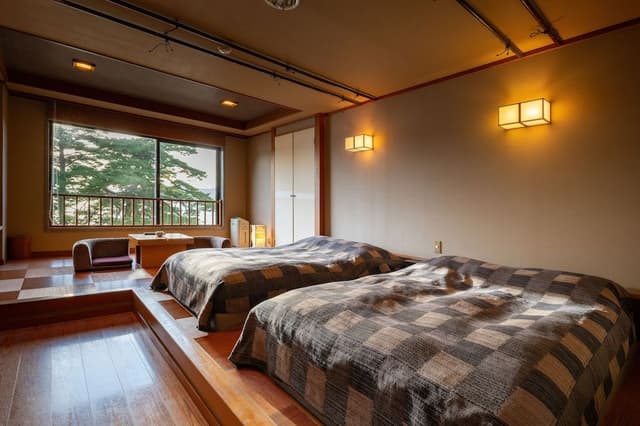 Lake Tazawa view Japanese/Western-style room with low bed twin,Non smorking