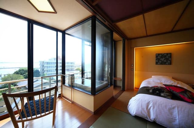 Yuuga Japanese-Western Style Room with Private Natural Hot Spring Semi-Open-Air Bath - Non-Smoking