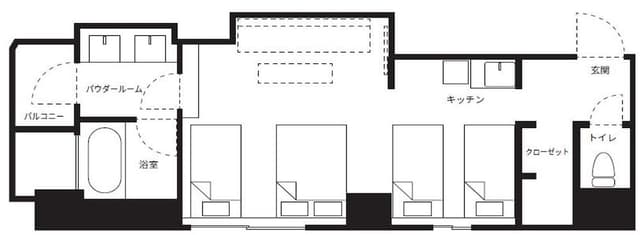 [Top Floor Superior 4 Beds] Bath with a view/45m2, Non Smoking